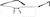 Angle view of Titanium Rectangle Glasses 137621 in Black thumbnail