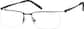 Angle view of Titanium Rectangle Glasses 137621 in Black thumbnail