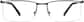 Front view of Titanium Rectangle Glasses 137621 in Black thumbnail