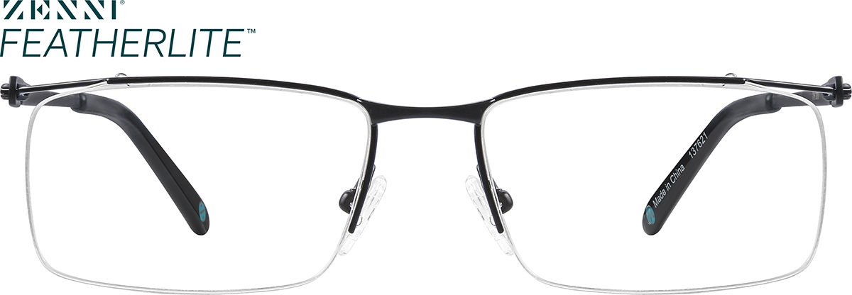 Black Titanium Rectangle Glasses