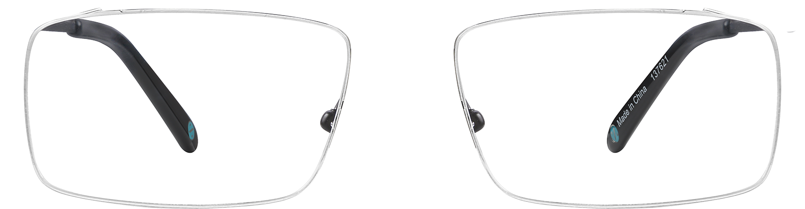 Silver Titanium Rectangle Glasses #137611 | Zenni Optical