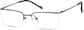 Angle view of Titanium Rectangle Glasses 137815 in Brown thumbnail