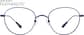 Front view of Titanium Round Glasses 137916 in Navy thumbnail