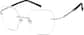 Angle view of Customizable Titanium Rimless Glasses 138014 in Silver thumbnail