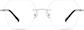 Front view of Customizable Titanium Rimless Glasses 138014 in Silver thumbnail