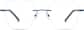 Front view of Customizable Titanium Rimless Glasses 138016 in Blue thumbnail