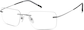 Angle view of Customizable Titanium Rimless Glasses 138212 in Gray thumbnail