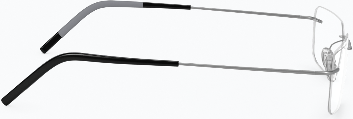 Side view of Customizable Titanium Rimless Glasses 138212 in Gray thumbnail