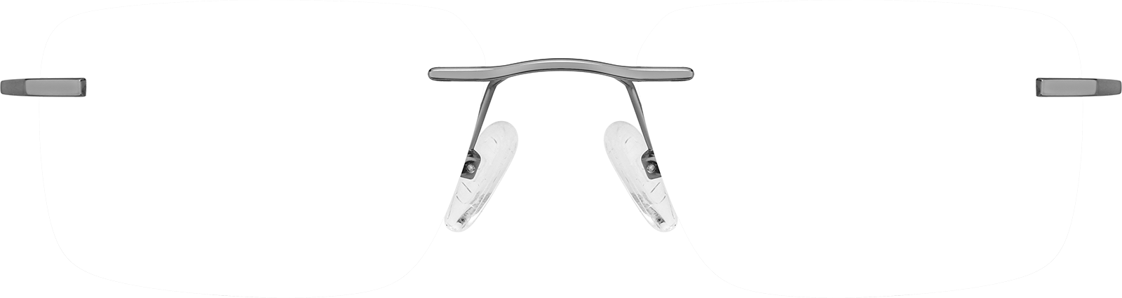 Gray Customizable Titanium Rimless Glasses #138212 | Zenni