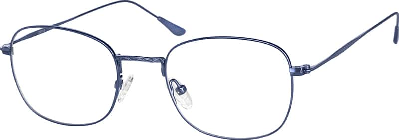 Blue Titanium Square Glasses #138316 | Zenni Optical