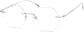 Angle view of Customizable Rimless Glasses 138611 in Silver thumbnail