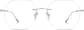 Front view of Customizable Rimless Glasses 138611 in Silver thumbnail