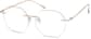 Angle view of Customizable Rimless Glasses 138614 in Rose Gold thumbnail