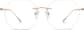 Front view of Customizable Rimless Glasses 138614 in Rose Gold thumbnail