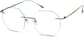 Angle view of Customizable Rimless Glasses 138629 in Iridescent thumbnail