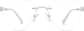 Front view of Customizable Titanium Rimless Glasses 138811 in Silver thumbnail