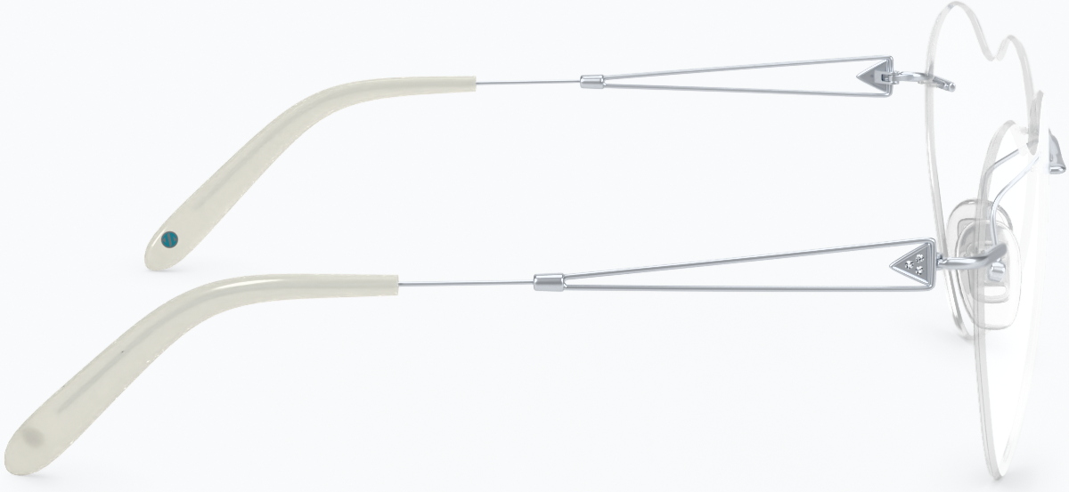 Side view of Customizable Titanium Rimless Glasses 138811 in Silver thumbnail