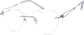 Angle view of Customizable Titanium Rimless Glasses 138817 in Purple thumbnail