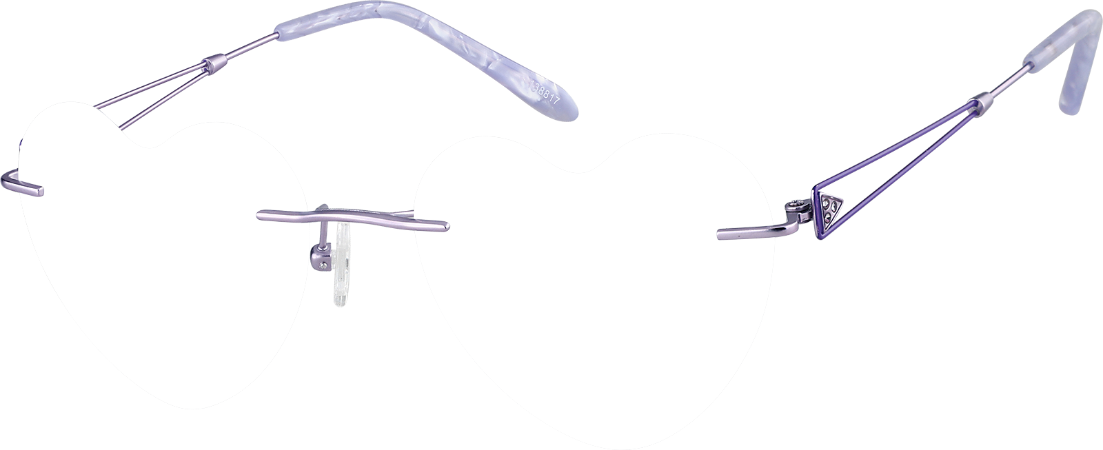 co★ Pink Customizable Titanium Rimless Glasses #138819 | Zenni