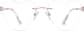 Front view of Customizable Titanium Rimless Glasses 138819 in Pink thumbnail