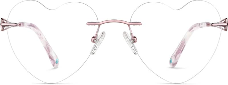 Pink Titanium Rimless Glasses