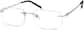 Angle view of Customizable Titanium Rimless Glasses 138911 in Silver thumbnail