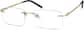 Angle view of Customizable Titanium Rimless Glasses 138914 in Gold thumbnail