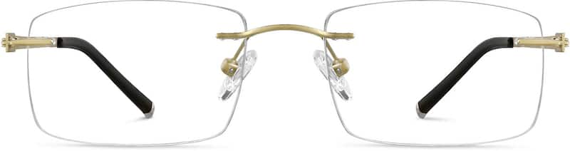 Gold Titanium Rimless Glasses