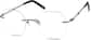 Angle view of Customizable Titanium Rimless Glasses 139112 in Gray thumbnail