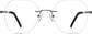 Front view of Customizable Titanium Rimless Glasses 139112 in Gray thumbnail