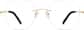 Front view of Customizable Titanium Rimless Glasses 139114 in Gold thumbnail