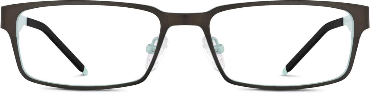 Front view of Rectangle Glasses 139215 in Copper