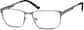Angle view of Rectangle Glasses 139311 in Platinum thumbnail