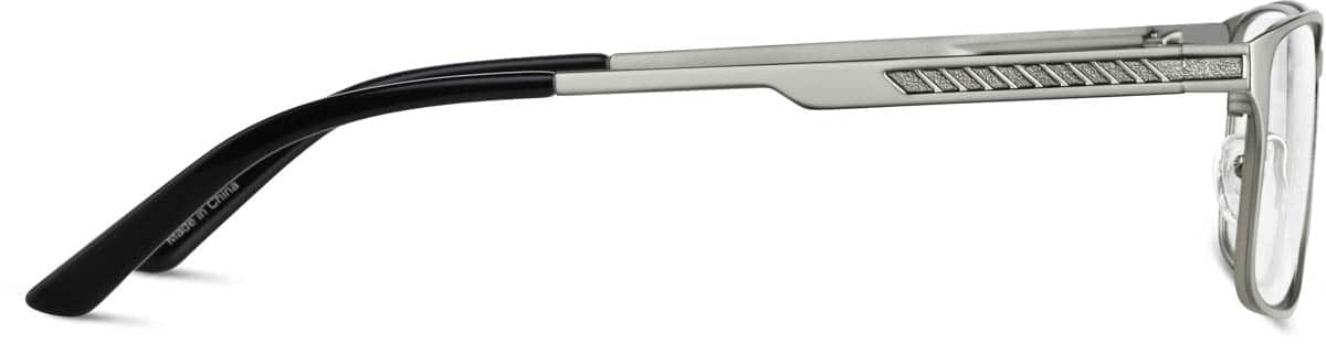 Side view of Rectangle Glasses 139311 in Platinum