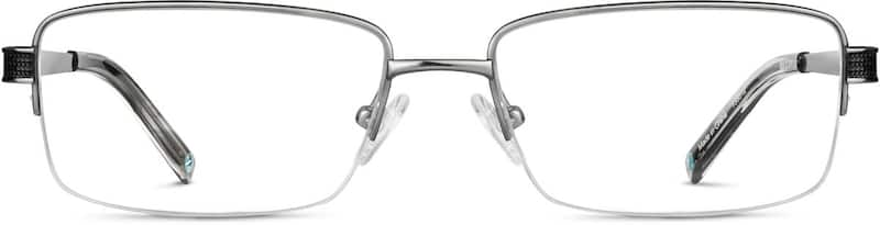 Steel Titanium Half-Rim Glasses
