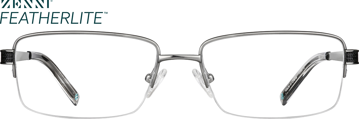 Steel Titanium Half-Rim Glasses