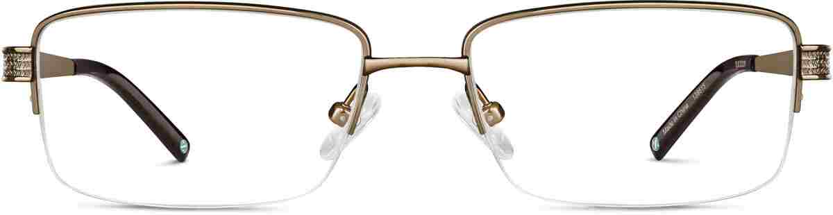 Copper Titanium Half-Rim Glasses
