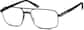 Angle view of Banner Year Glasses 139721 in Black thumbnail