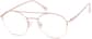 Angle view of Round Glasses 139919 in Rose Gold thumbnail