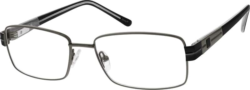 Angle view of Rectangle Glasses 141312 in Gray