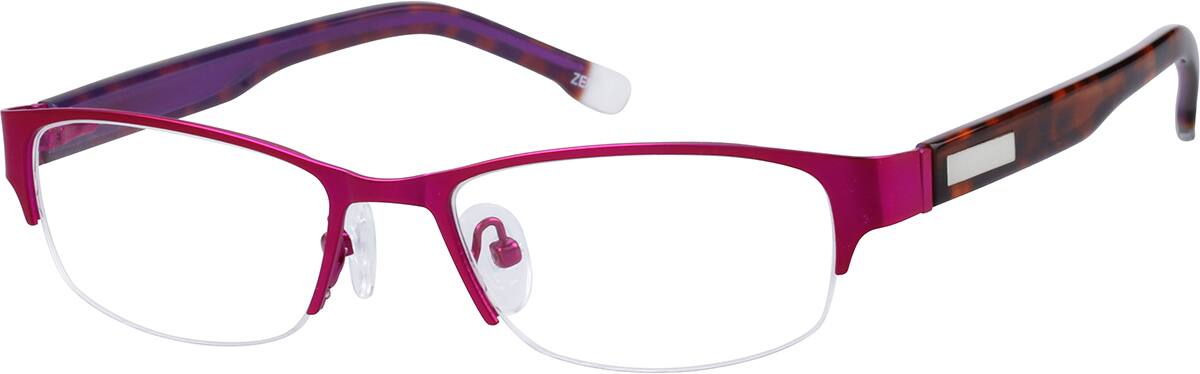 Angle view of Rectangle Glasses 141417 in Purple