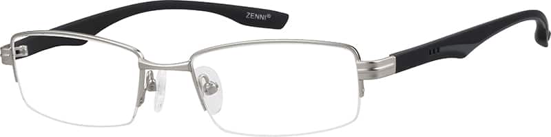Silver Rectangle Glasses #142311 | Zenni Optical Canada