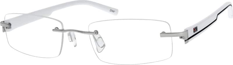 Zenni Rimless Silver Rimless Glasses #142511 | Zenni Optical
