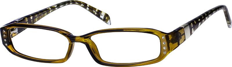 Angle view of Rectangle Glasses 14261024 in Green