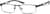 Angle view of Rectangle Glasses 142712 in Gray thumbnail