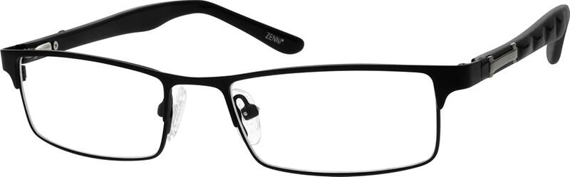 Angle view of Rectangle Glasses 143221 in Black