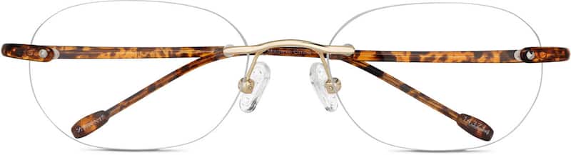 Tortoiseshell Rimless Glasses
