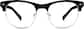 Front view of Browline Glasses 143821 in Black thumbnail