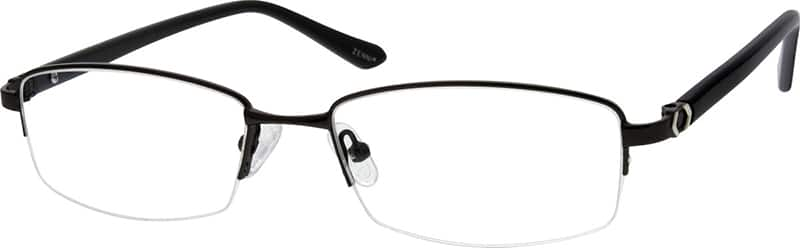 Angle view of Rectangle Glasses 144821 in Black