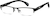 Angle view of Rectangle Glasses 145821 in Black thumbnail
